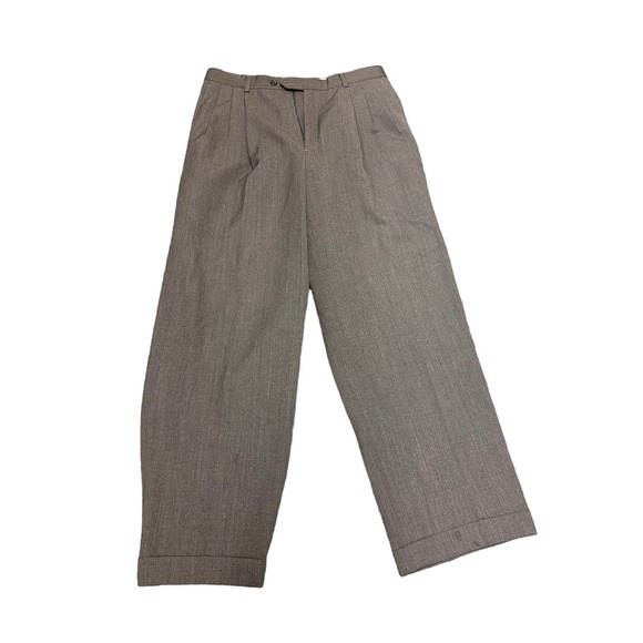 Pronto Uomo Grey Mens Slacks‎ 100% Wool Size 33 See Details - Picture 1 of 7